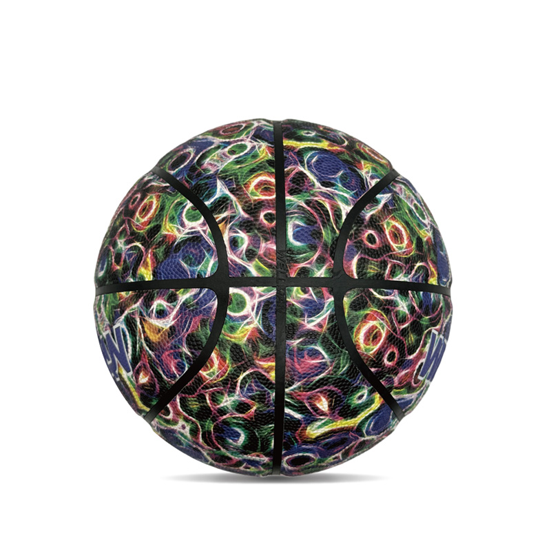 İç/Dış Mekan Higroskopiklik PU Renkli Baskılı Spor Basketbol Topu